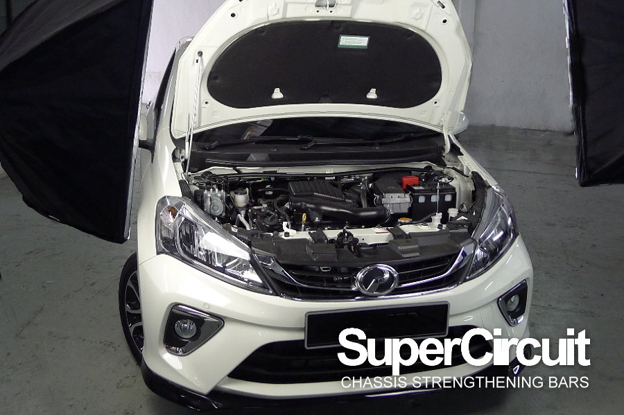 SUPERCIRCUIT CHASSIS STRENGTHENING BARS Gen3 Perodua Myvi Maneuvering