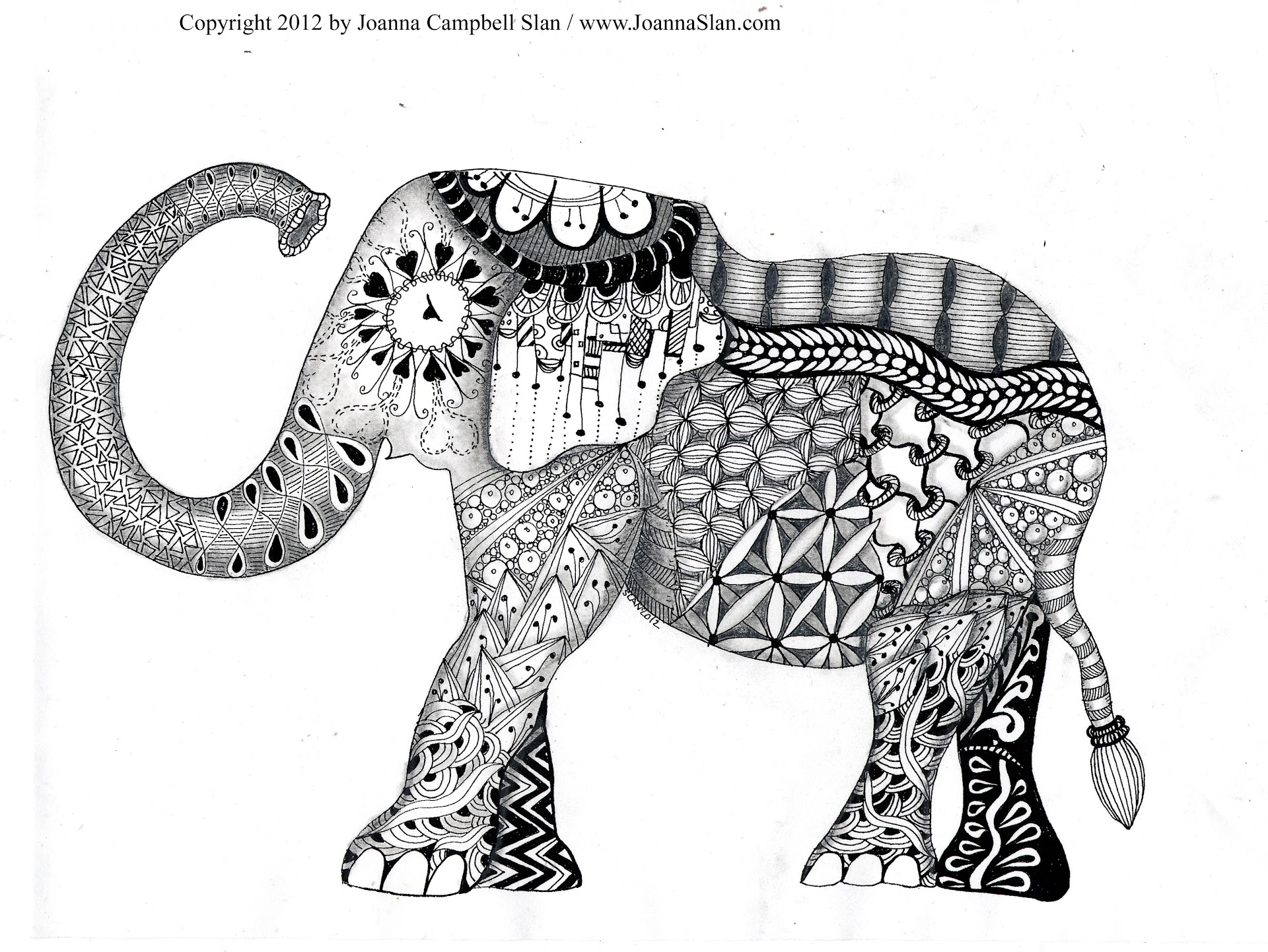 Unique Hard Elephant Coloring Pages Drawing | Big Collection Free ...