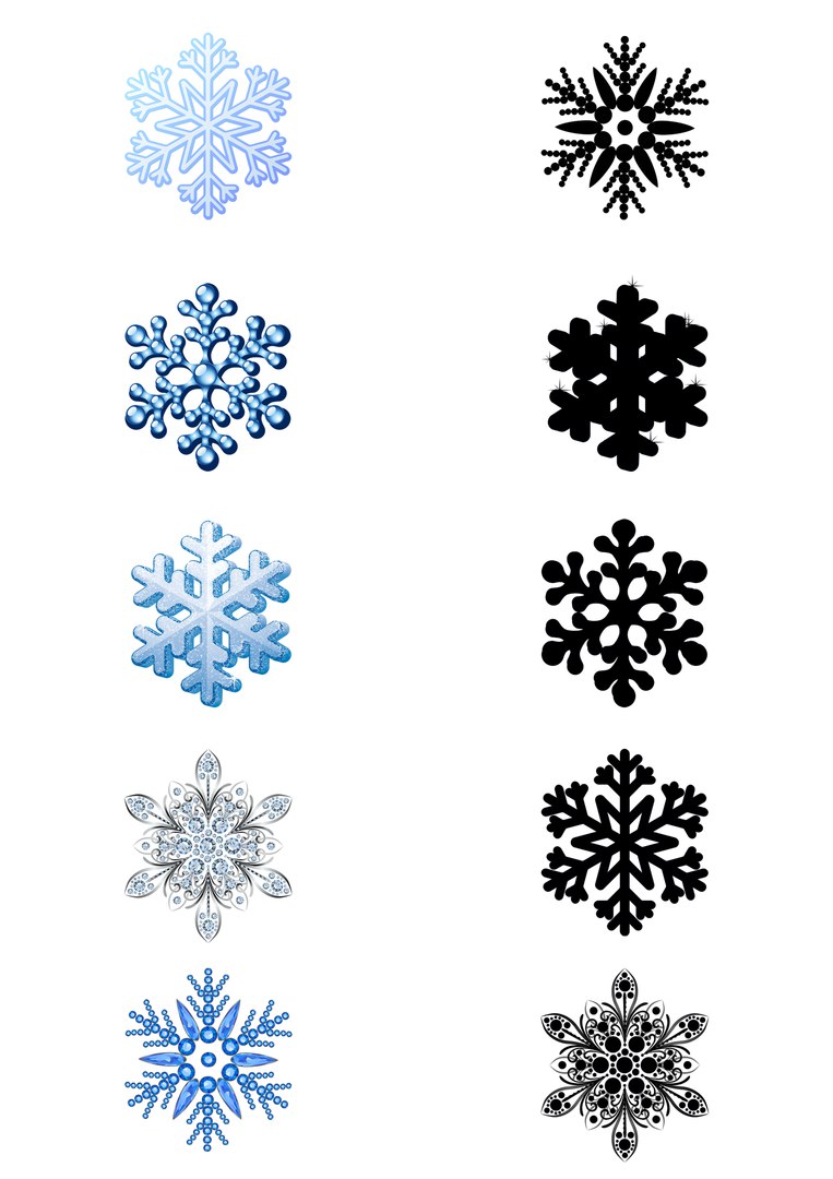 выбери снежинку. подбери снежинку. тест снежинки. новогодние тесты предсказания. снежинки карточки.