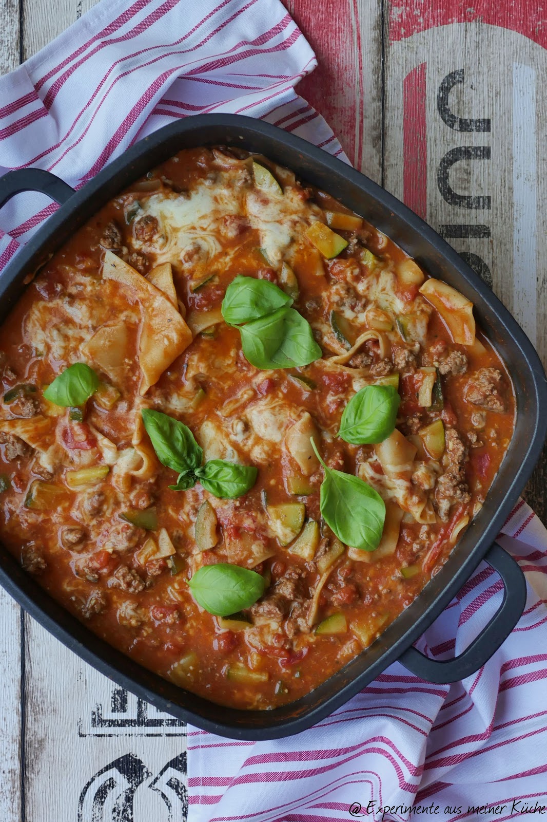 Experimente aus meiner Küche Pfannenlasagne