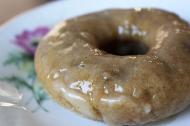 Recipe for Baked Banana Donuts with Brown Butter Glaze by freshfromthe.com.