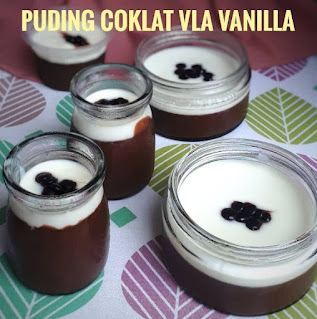 Cara Membuat Puding Coklat dengan Vla Vanilla