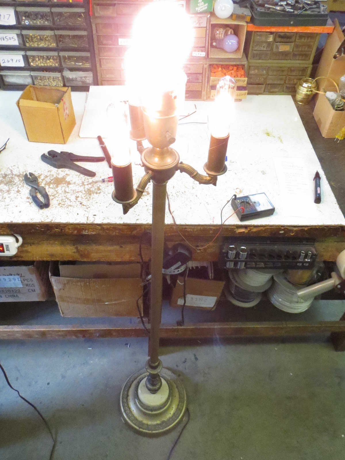 Lamp Parts and Repair Lamp Doctor Broken Antique Brass Reflector