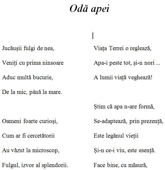 Ben Todica Ispir Marele Adevar Si Oda Apei Poezii