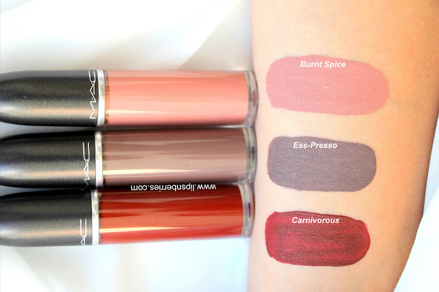 MAC retro matte collection swatches