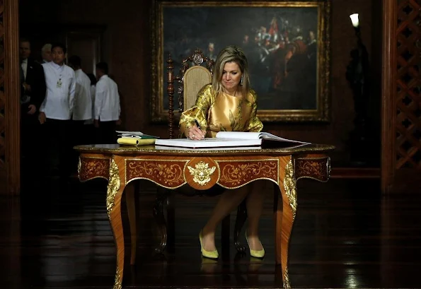 Queen Maxima of The Netherlands met with president Benigno S. Aquino at the Malacanang Palace 