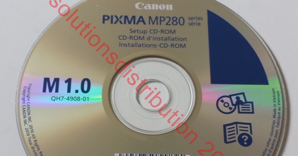 Drsolutionsdistribution Canon PIXMA MP280 Setup CDROM Software QH7490801