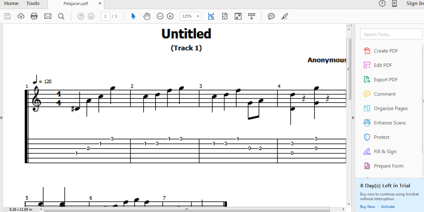 Tutorial Cara Membaca Tab Pada Gitar ~ Tutorial For Everyone