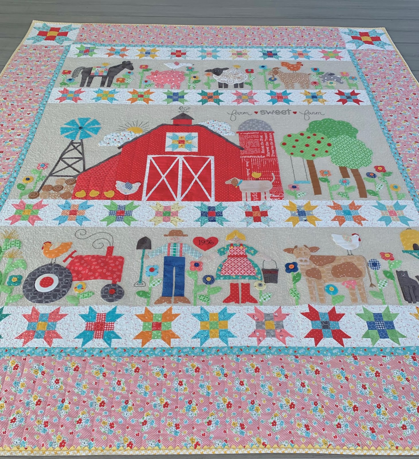 Bee In My Bonnet Farm Sweet Farm Sew Along The Big Finish And A Farm Sweet Farm Animal Stack