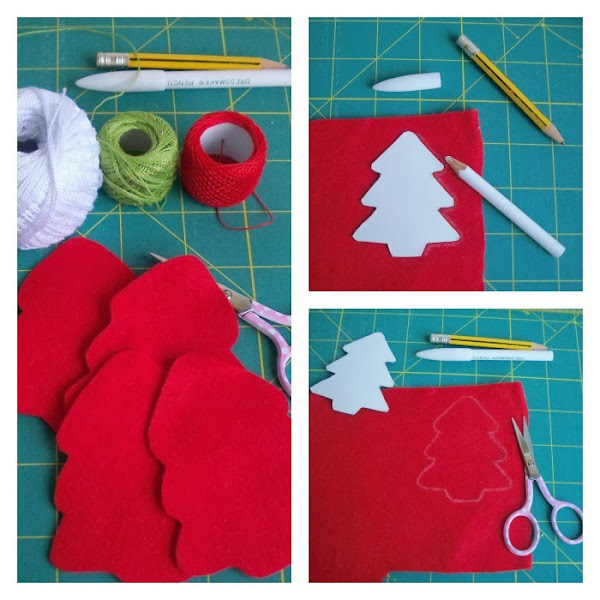 Costura: Paso a paso de adornos de fieltro para Navidad. Desafío Love Craft