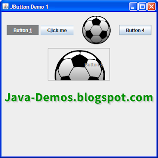 Screenshot of JButton Example