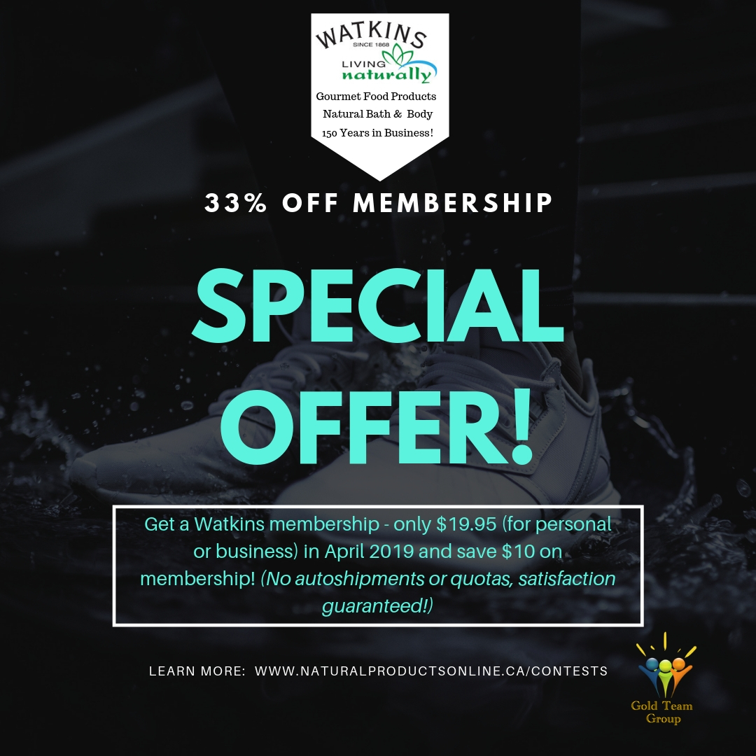 April Special - 33% off Watkins Membership!