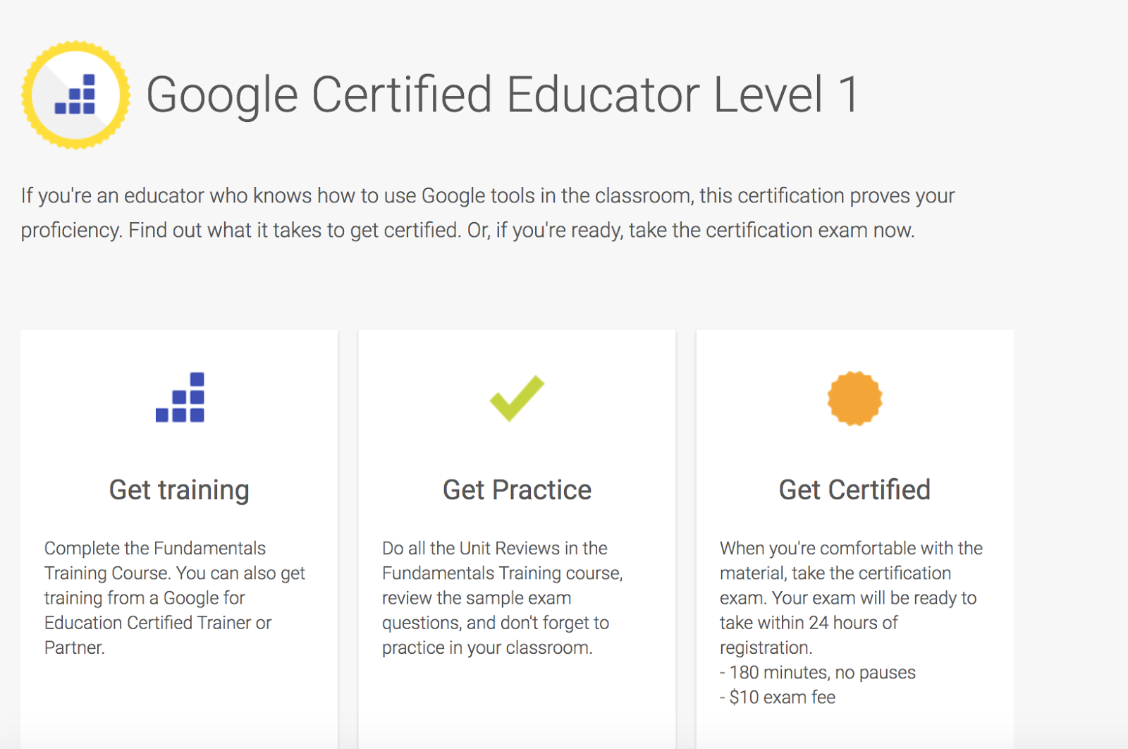 Sample exam. Google certified educator. Google for Education Level 1. Google for EDUCATIONSERTIFIKAT. Google for Education.