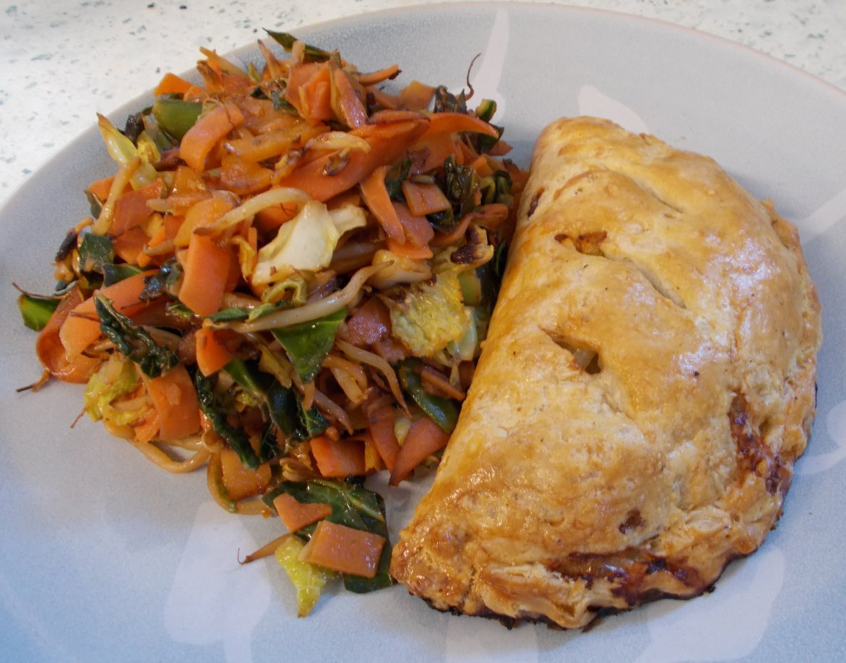 Jenny Eatwell's Rhubarb & Ginger Cornish Pasties this time with suet pastry