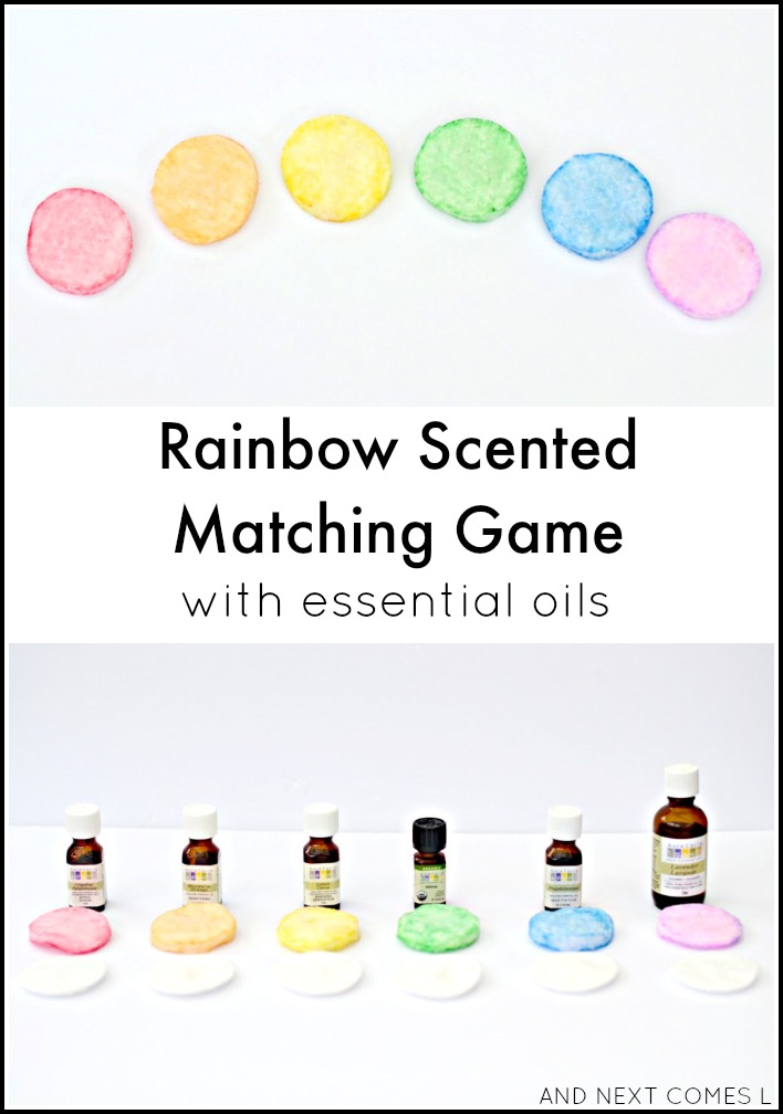 Rainbow Scented Matching Game with Essential Oils And Next Comes L