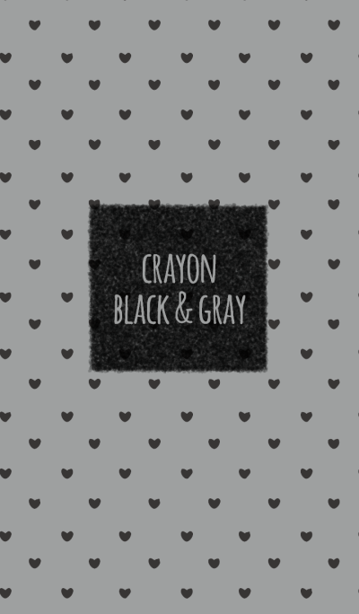 Crayon Black & Gray 2 / Heart