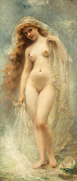 Konstantin Egorovic Makovskij - la nascita di Afrodite - nudo pittorico femminile