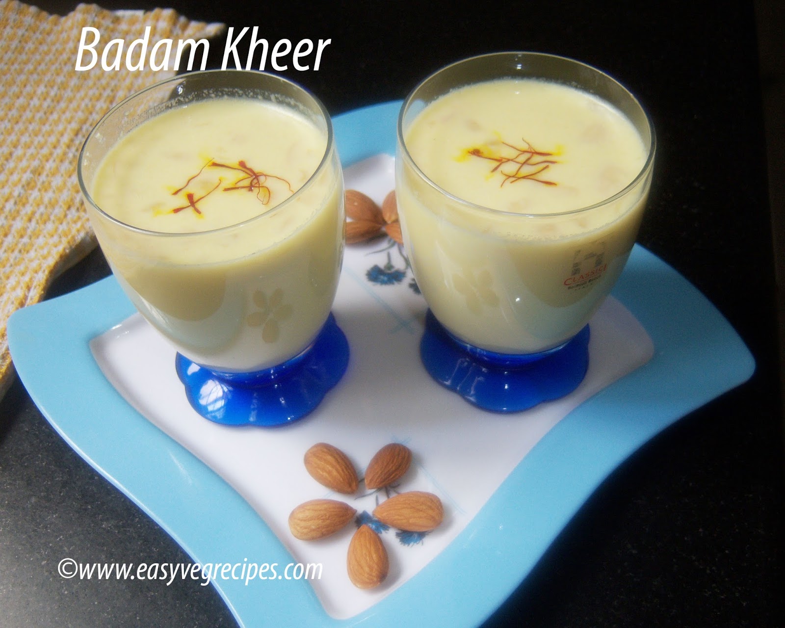 Badam Kheer Recipe How to make Badam Kheer E.A.T. easyvegrecipes