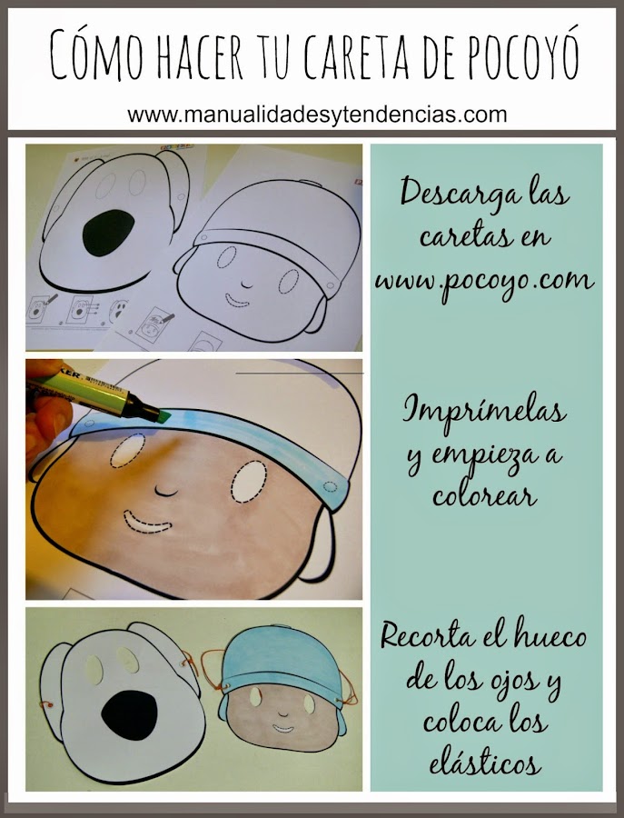 Cómo hacer una careta de Pocoyó
