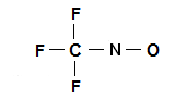 Fig. 1: Connect the atoms of  CF3NO with single bonds according to step 1 of the procedure