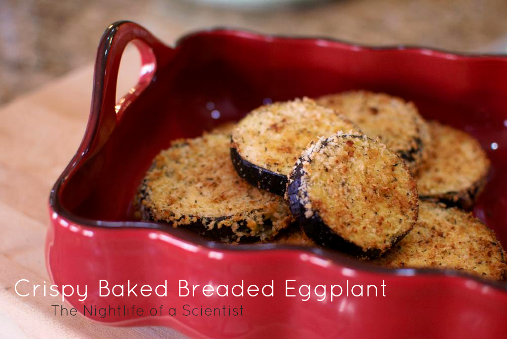 The Night Life of a Scientist Crispy Baked Breaded Eggplant