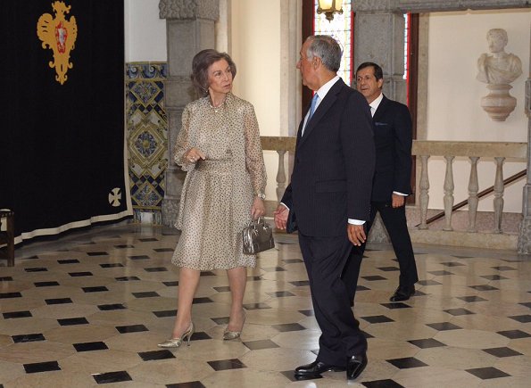 Portuguese President Marcelo Rebelo de Sousa and Queen Sofia at Alzheimer's Global Summit Lisbon 2017