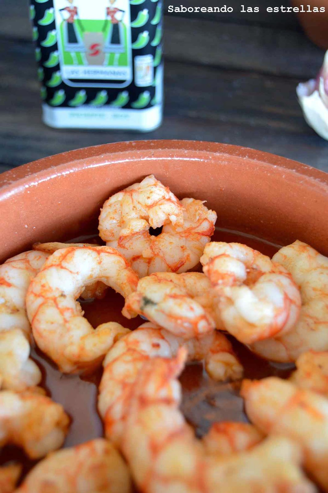 Gambas al ajillo con pimentón picante