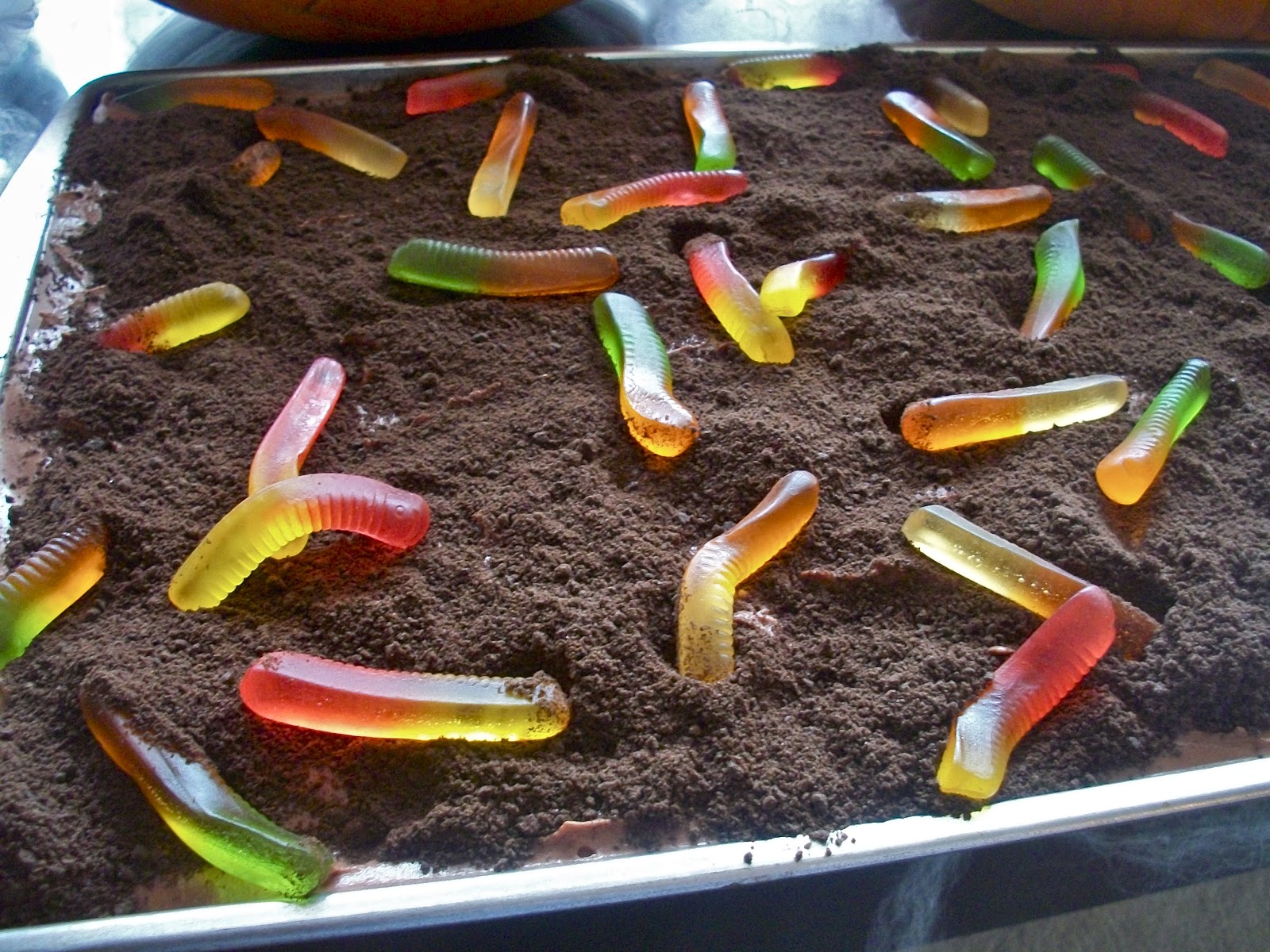 Brooke Bakes Worms n' Dirt Chocolate Cake