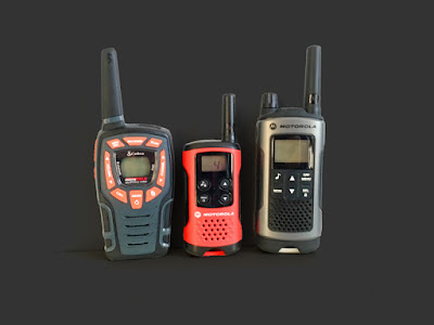 [Image: Photo of three different walkie-talkies.]