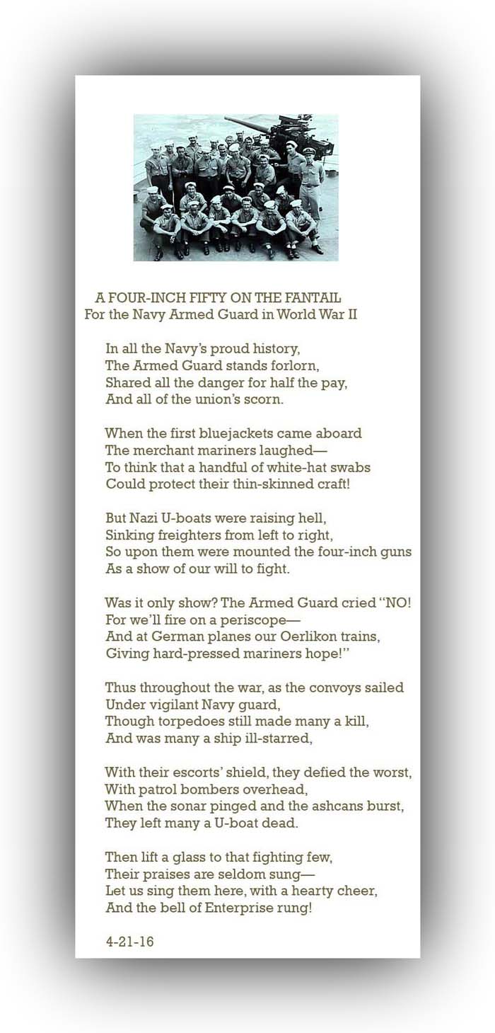 Usna Class Of 54 Website Dick Raymond S May Poem A Four Inch
