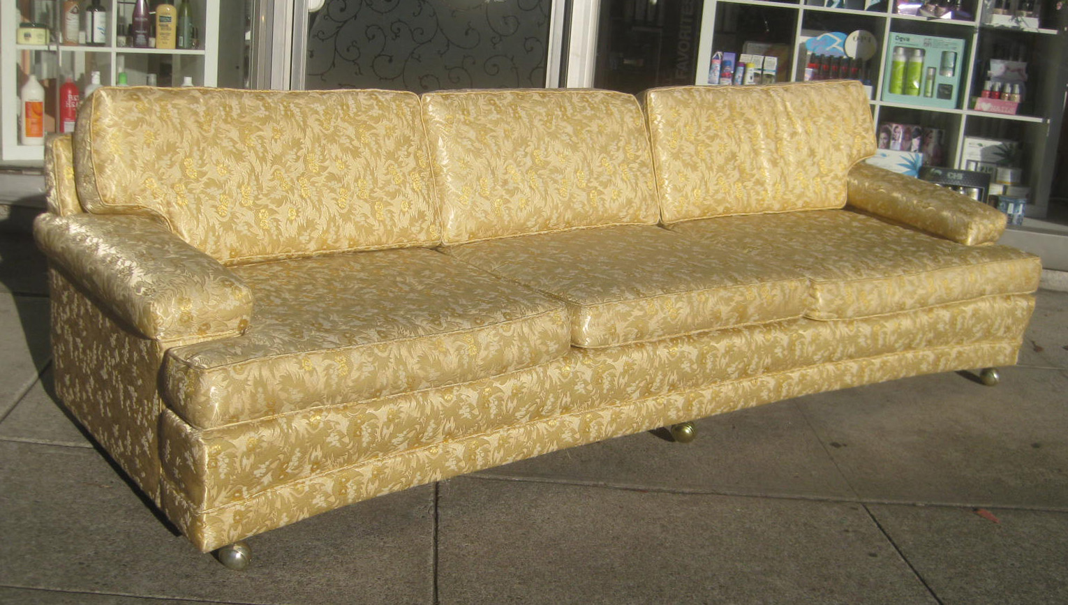 UHURU FURNITURE & COLLECTIBLES SOLD Mid Century Low Profile Sofa 245
