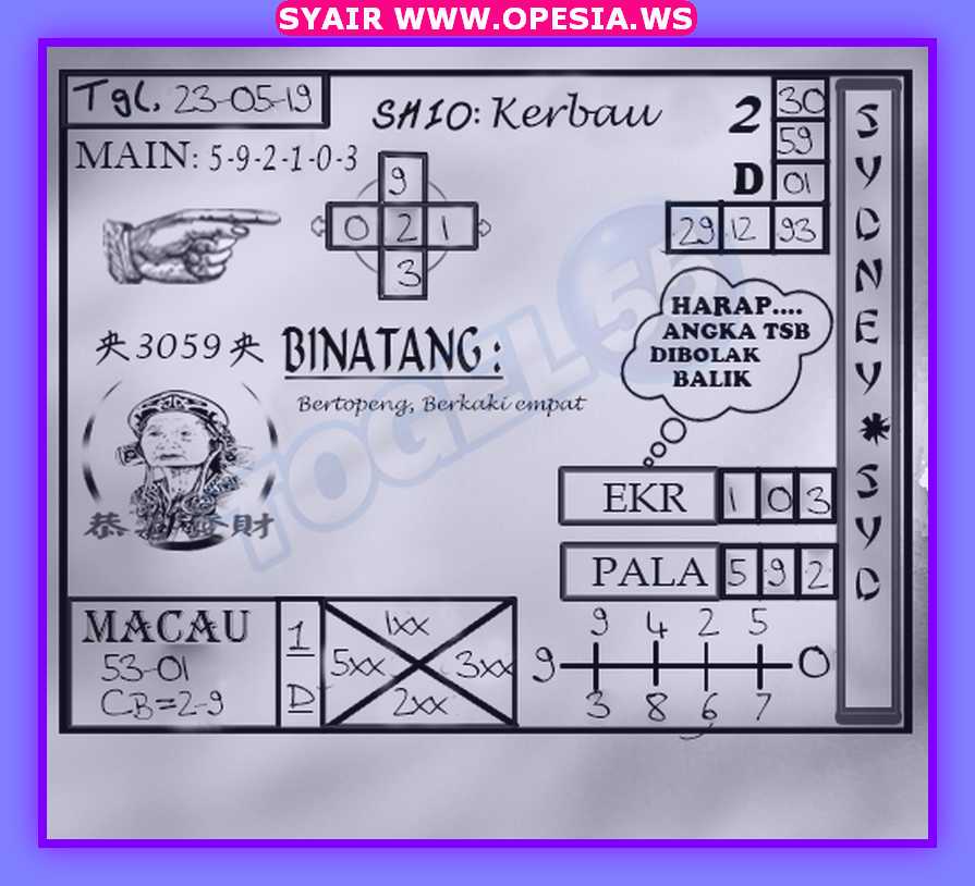 Forum Syair Sd Kamis 23 Mei 2019 Opesia Official