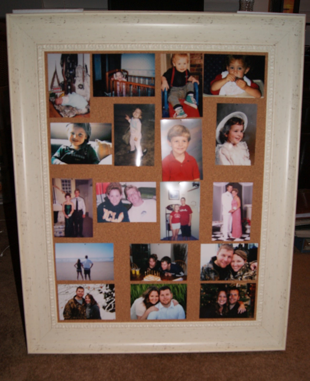 A Rustically Elegant Wedding A Cork Board Collage