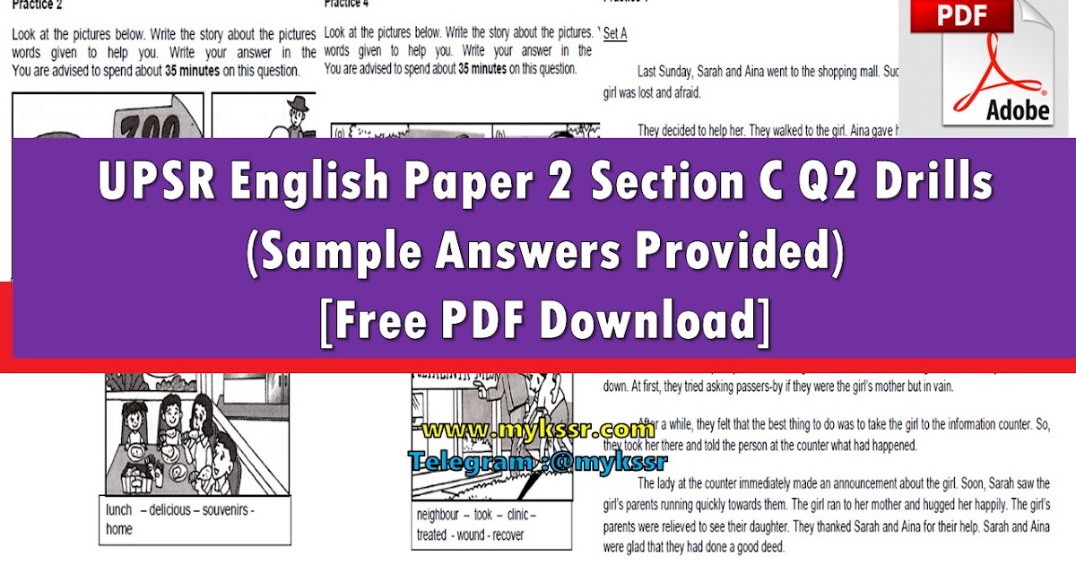 UPSR English Paper 2 Section C Q2 Drills (Sample Answers Provided