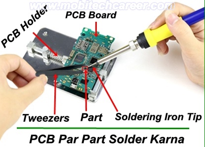 PCB Board par transistor ko kaise soldering kare