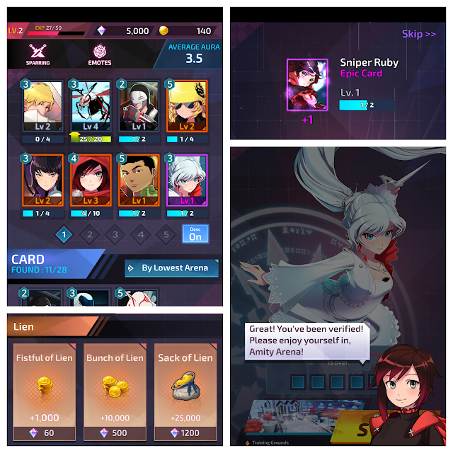 RWBY Amity Arena Features