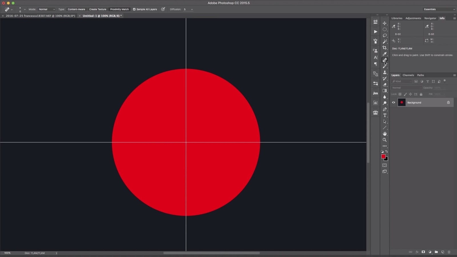 How to properly use the healing brush and why it needs a hard edge