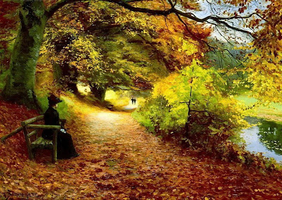 Un sentiero in autunno dipinto dall'artista Hans Anderson