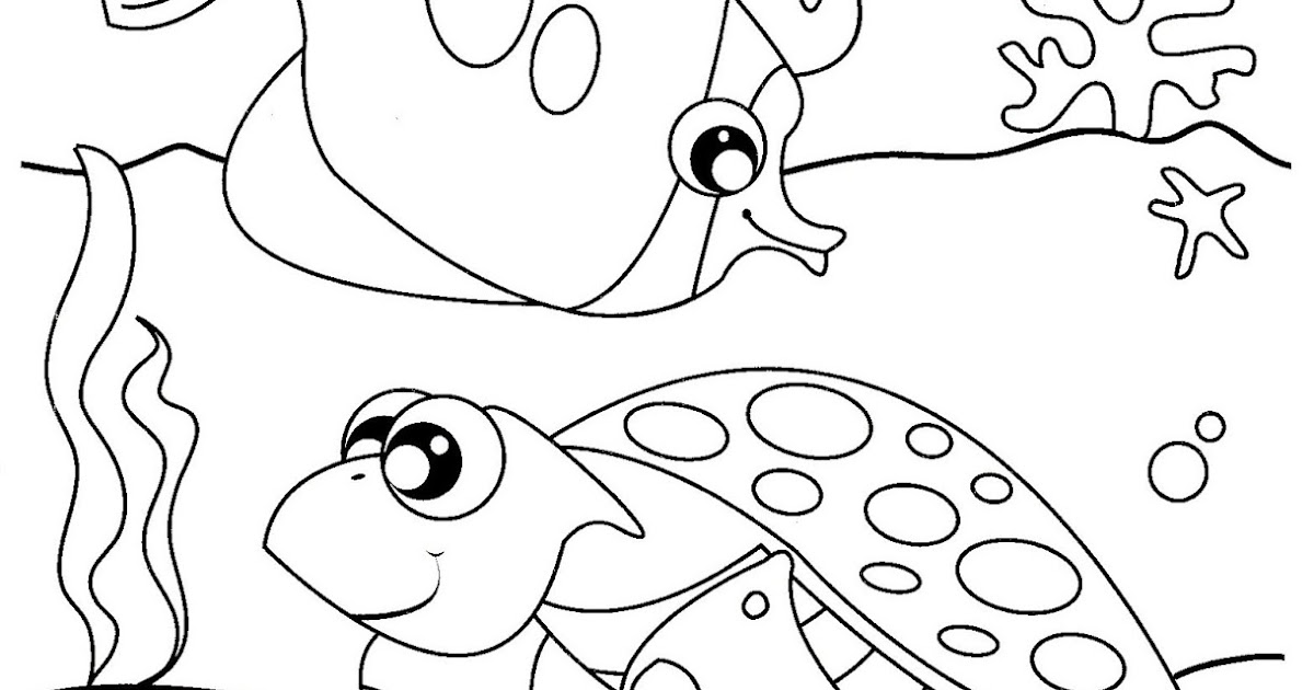 Free Under the Sea Coloring Pages to print for kids