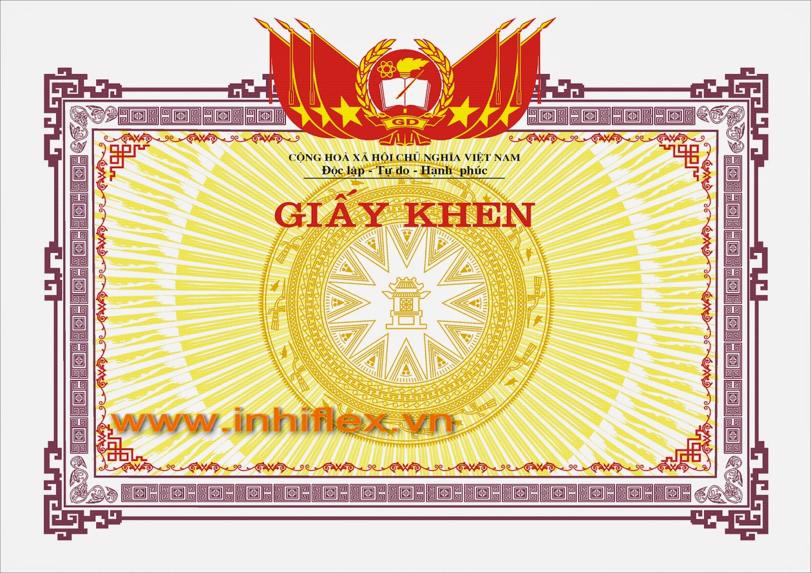 In giấy khen , bằng khen chất lượng cao 20