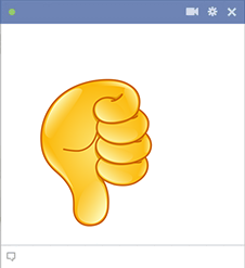 Thumbs Down Facebook Emoticon