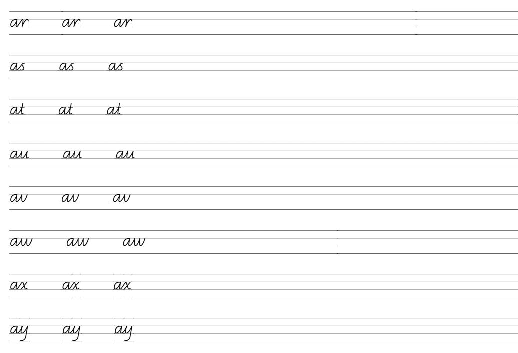 Room 7 - Lawrence Area School: Handwriting - Cursive