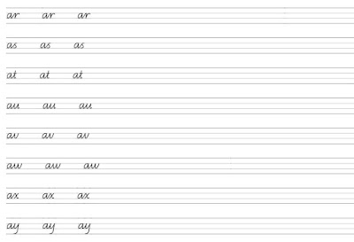 Room 7 - Lawrence Area School: Handwriting - Cursive