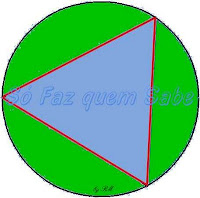 Dividindo uma circunferência em três partes iguais, achamos os três vértices do triângulo equilátero inscrito nessa circunferência
