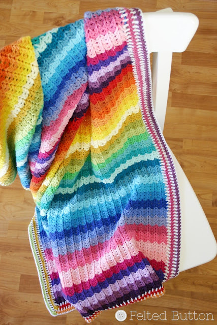 Illuminations Blanket Crochet Pattern by Susan Carlson of Felted Button