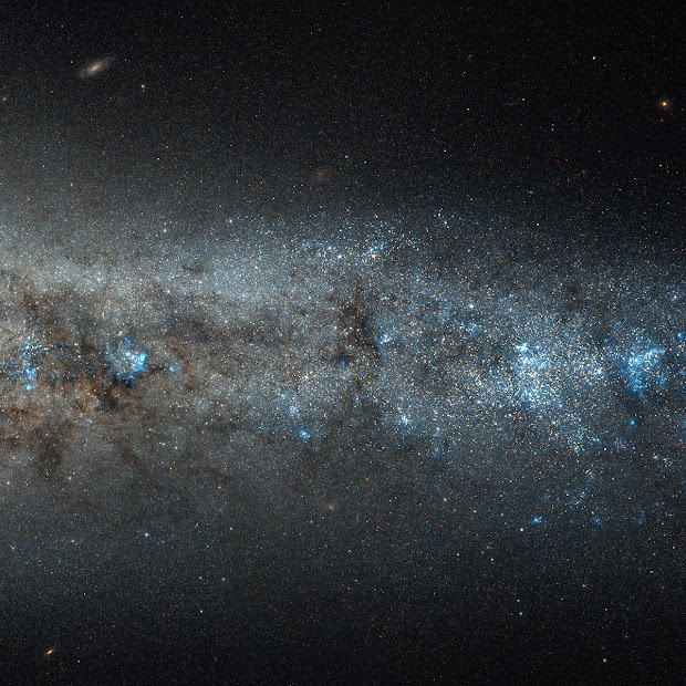Edge-On Spiral Galaxy NGC 4631 as imaged by Hubble!
