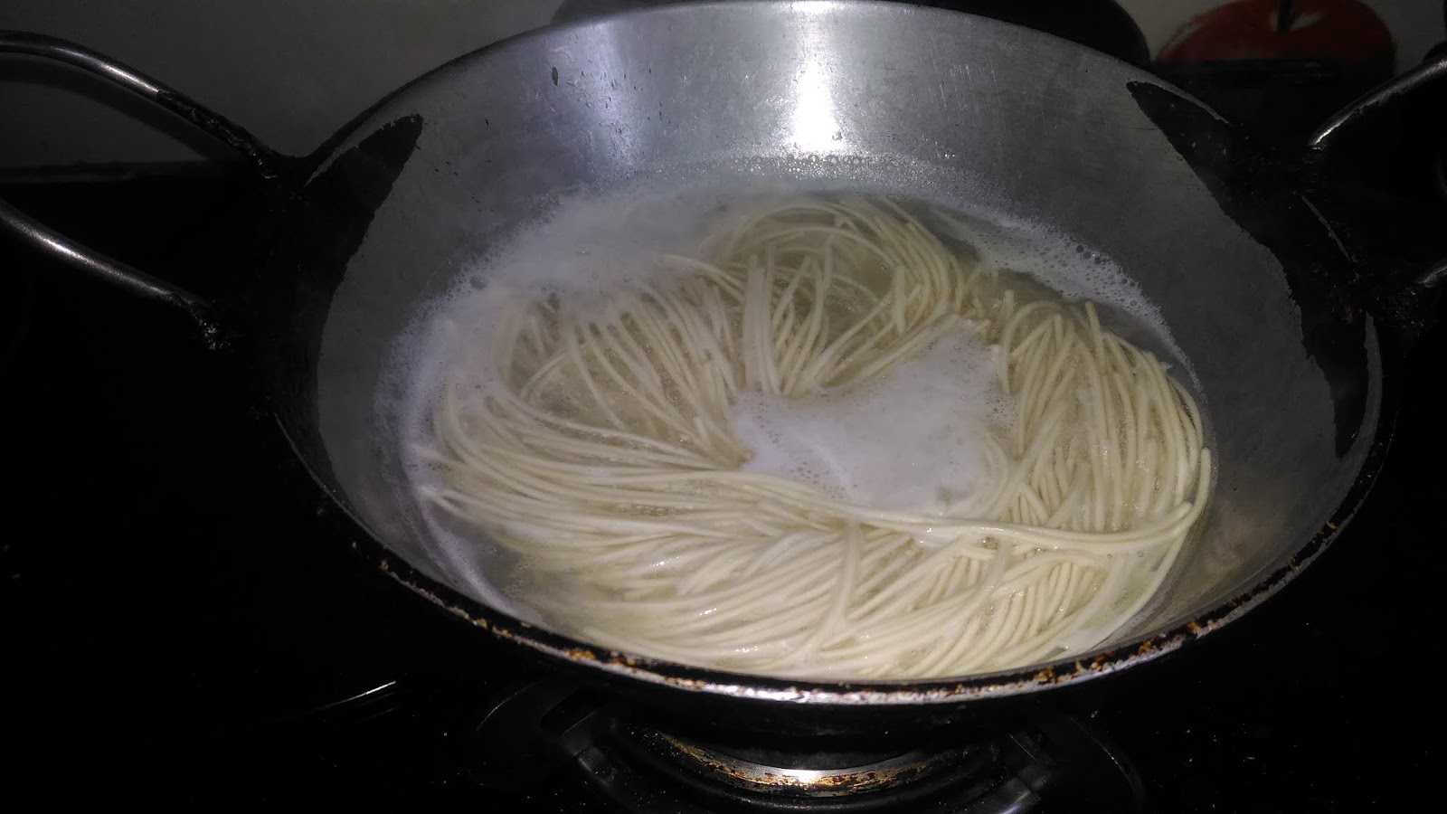 Mukti's Kitchen ATTA GARLIC NOODLES WITH BOILED EGGS