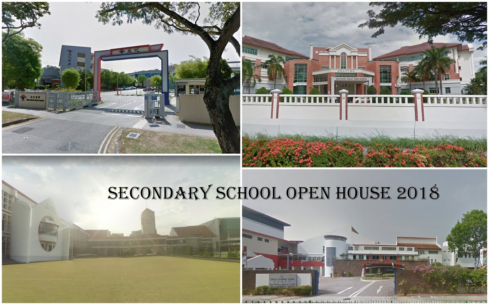 Secondary School Open House Dates 2018 Singapore