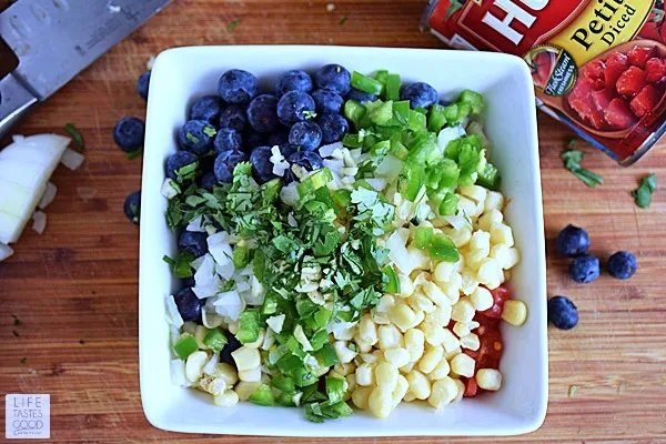 Red, White, and Blueberry Salsa | by Life Tastes Good