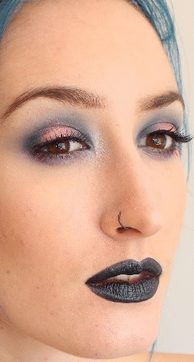gif pour article tuto maquillage halo eye bleu et rose